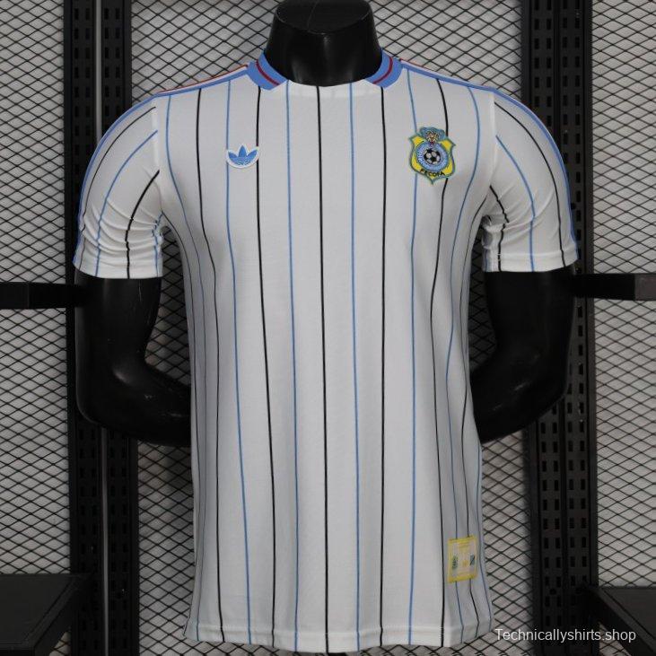 2026 Player Version DR Congo White with Black and Blue Pinstripes Jersey