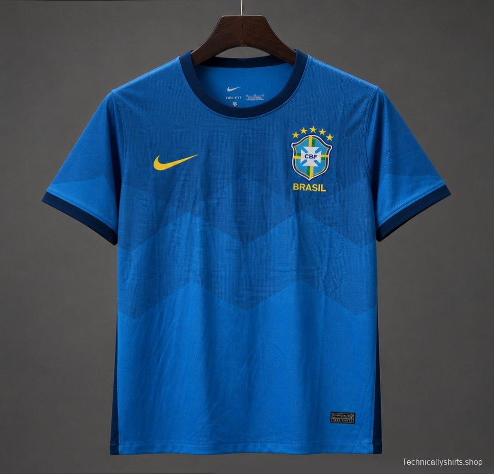 Retro 2021 Brazil Away Blue Jersey