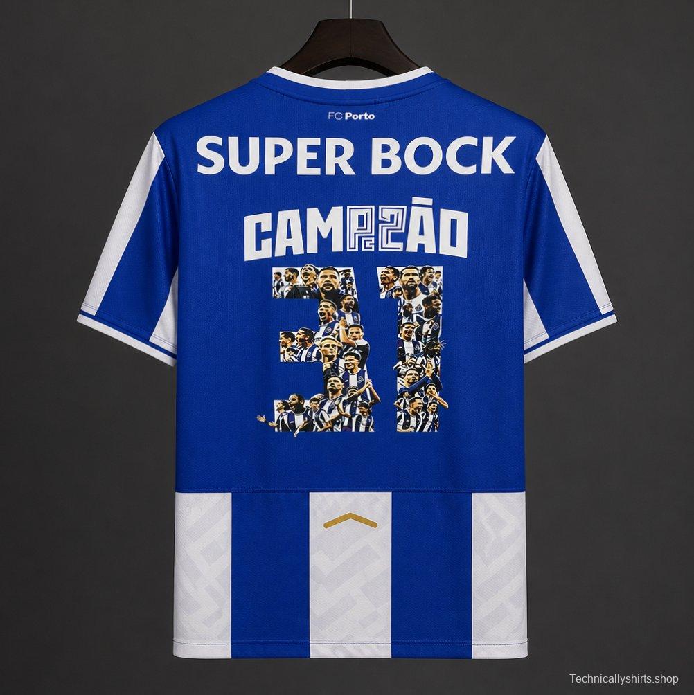 25/26 Porto Home Champion Printing Jersey