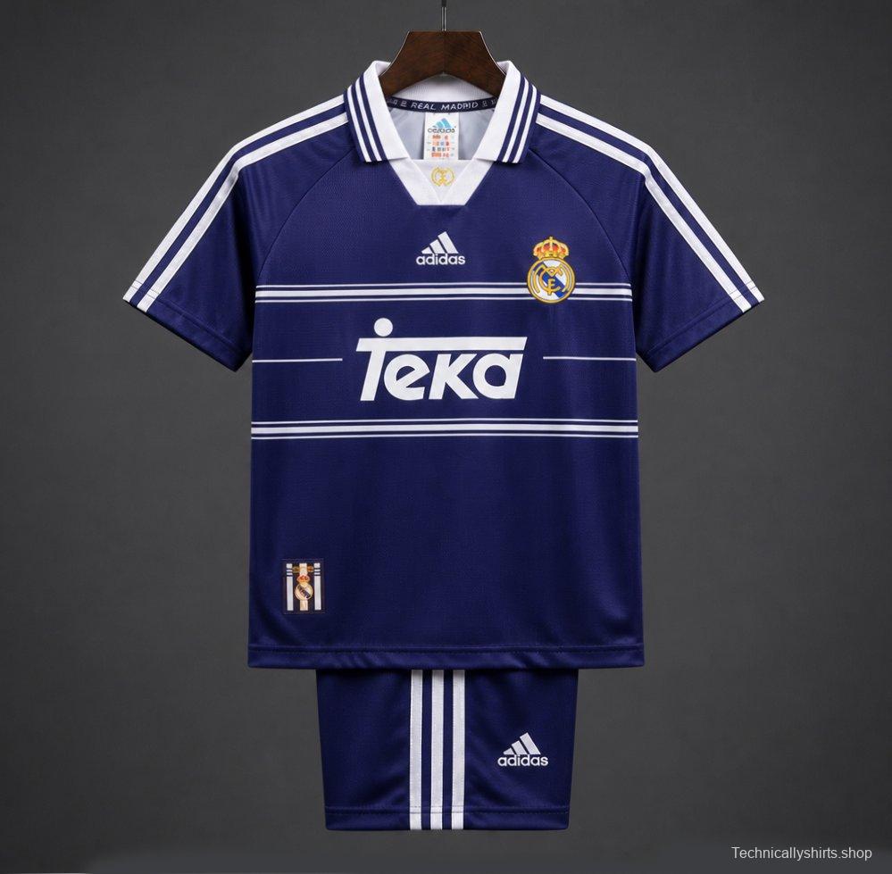 Retro Kids 98/99 Real Madrid Away Navy Jersey