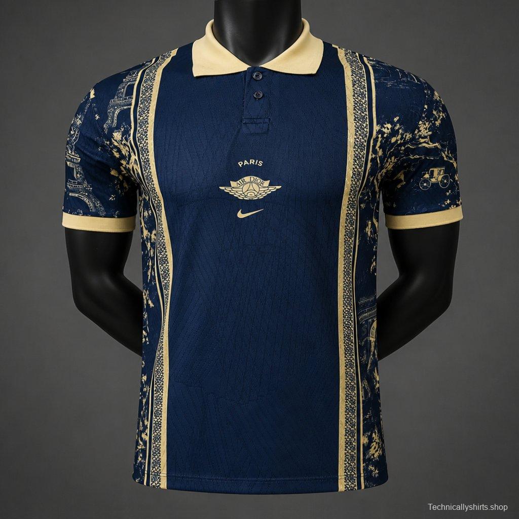 Player Version 26/27 PSG/Paris Saint Germain Air Dior POLO Navy Jersey