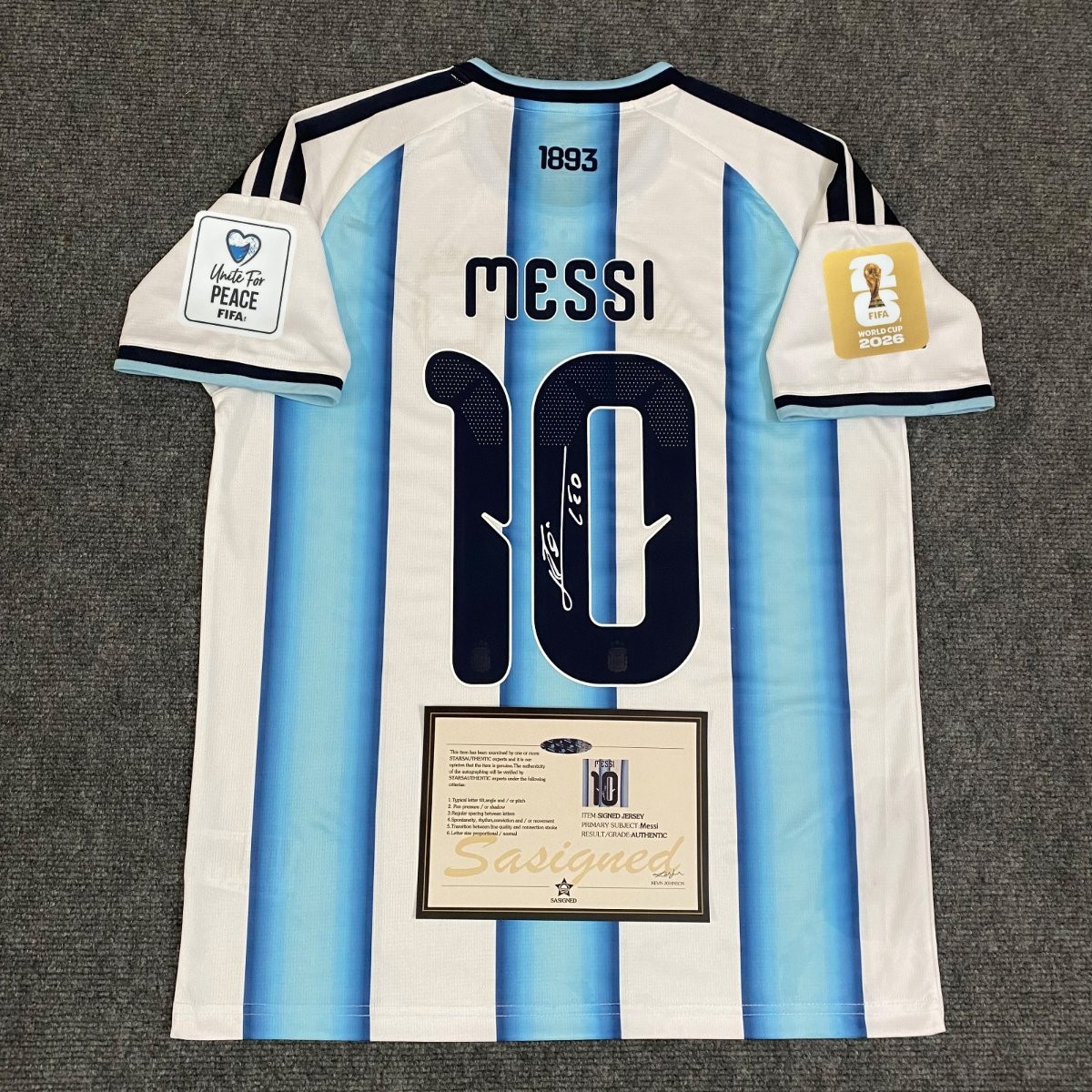 Lionel Messi 2026 Argentina World Cup Signed Shirt + Cert