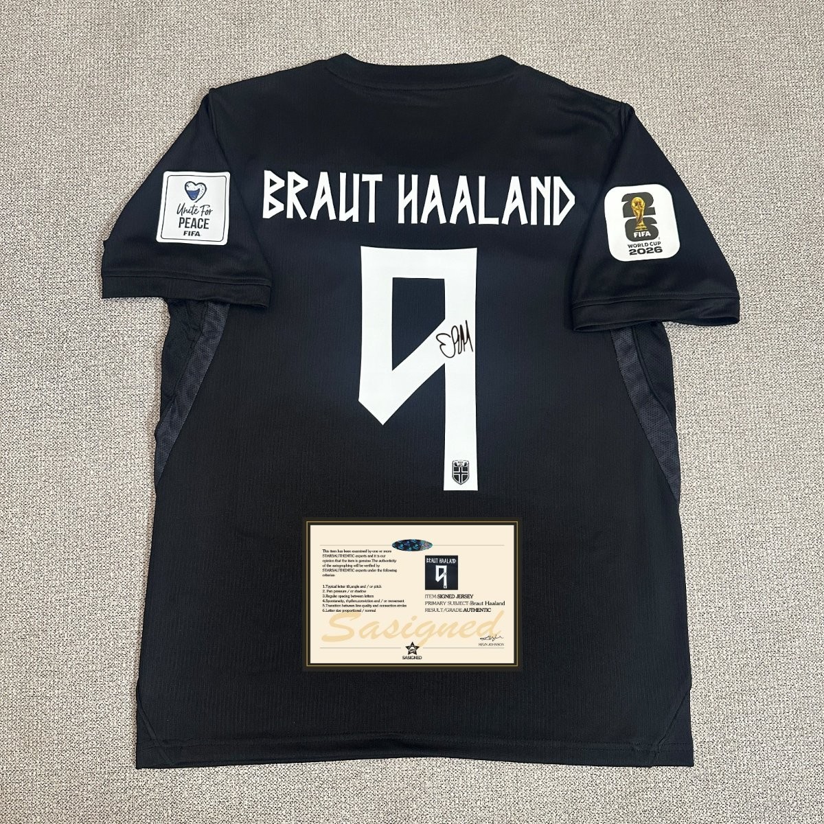 Haaland Norway Black 2026 World Cup Signed