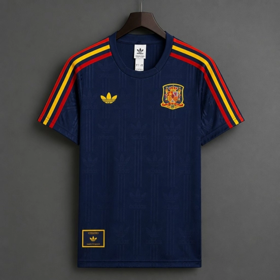2026 Spain Away Navy Blue 1996 Vintage Remake Jersey