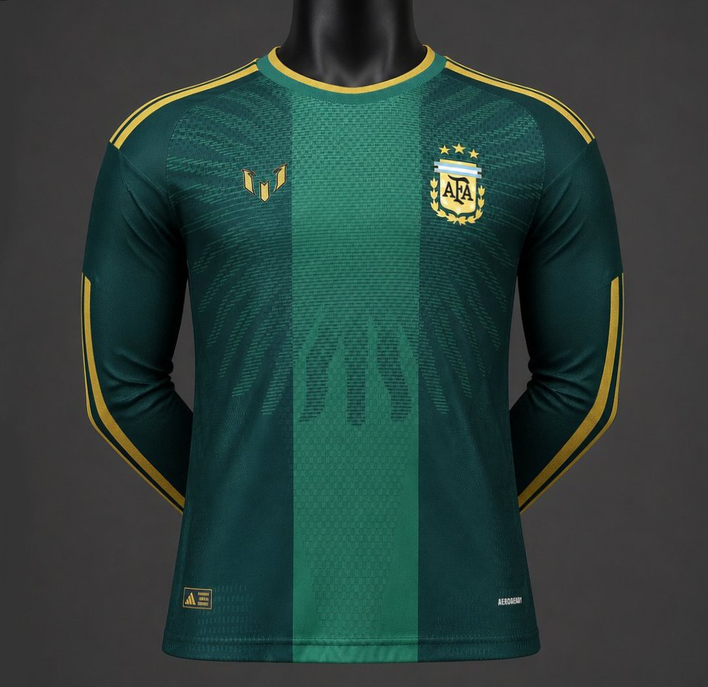 Player Version 26/27 Argentina Green Long Sleeve Jersey