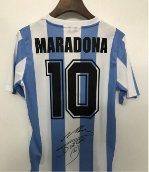 Argentina World Cup Maradonna 1986 SIGNATURE Shirt/Jersey + COA