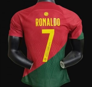 Ronaldo Fans Signed Signature Shirt Portugal 2022