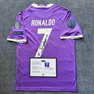 Cristiano Ronaldo Signature Shirt Purple Full Patches 2017