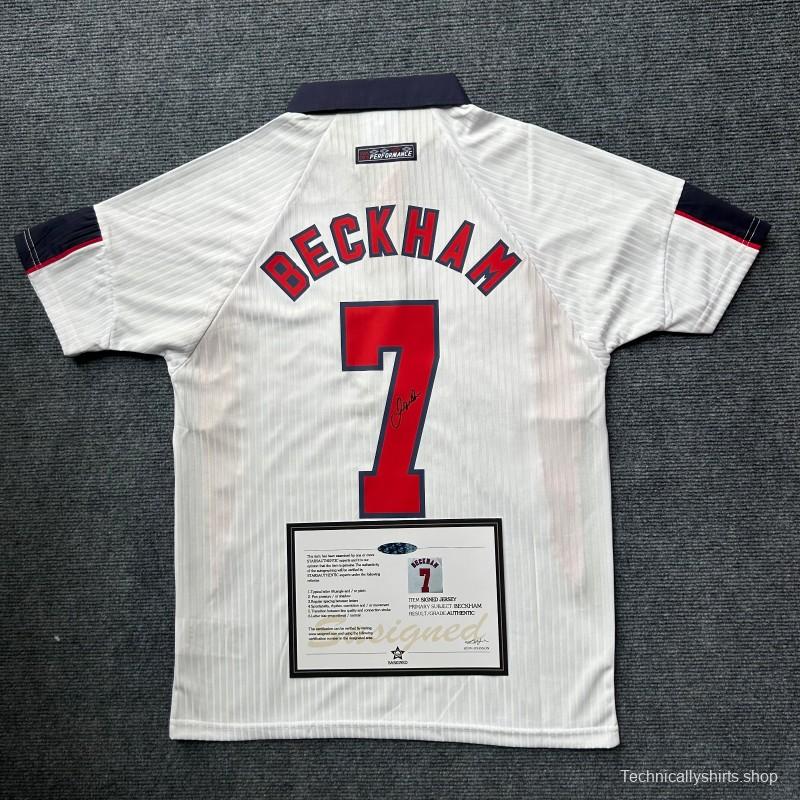 David Beckham England Signed Shirt