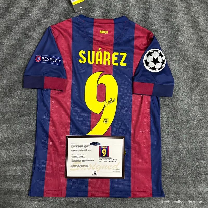 Luis Suarez Signature Barcelona 14/15