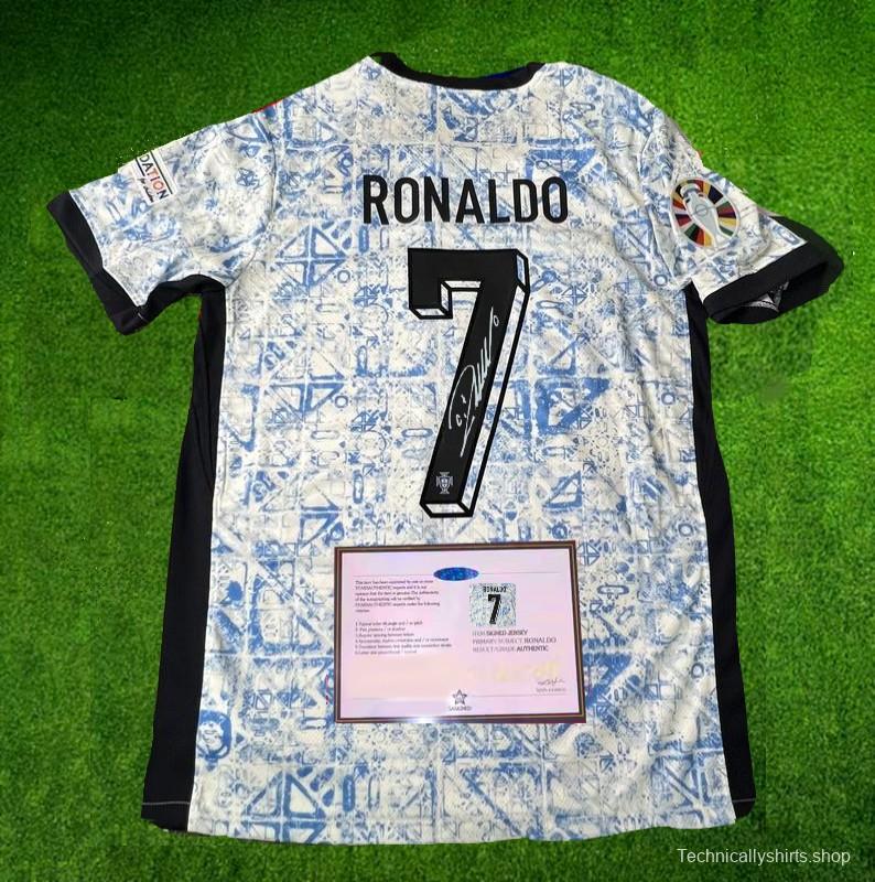 RONALDO AWAY PORTUGAL 2024 EURO SIGNED