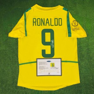 Ronaldo R9 Brazil World Cup 2002 Signed