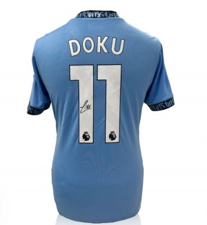 doku man city 24/25 signed + coa